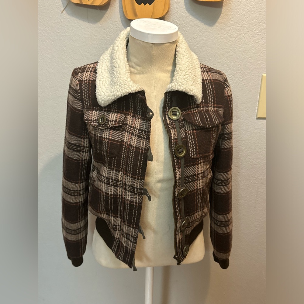 Wool Blend Brown Colored Jacket - image 1